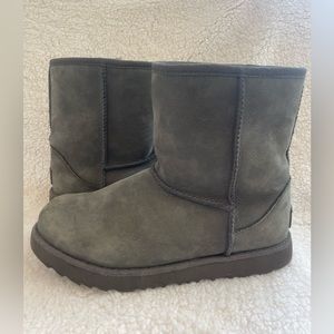 Women’s Classic Grey Short Waterproof UGG Kids Size 4, EUC